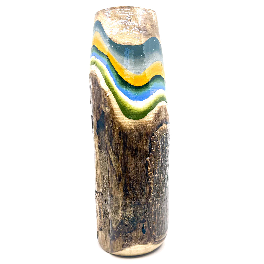horn vase with scandinavian colors