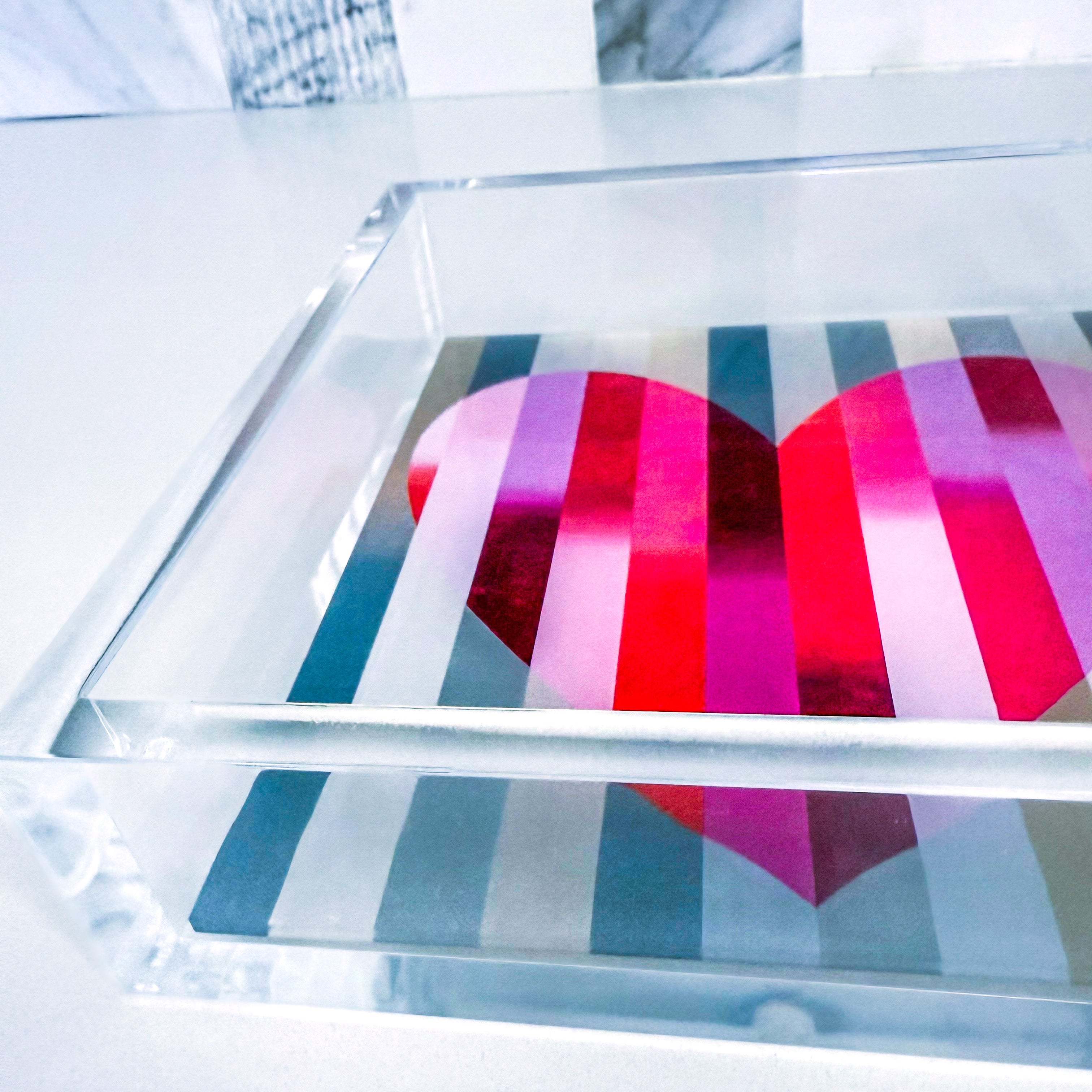 16"X16" Acrylic tray with one insert of your choice included