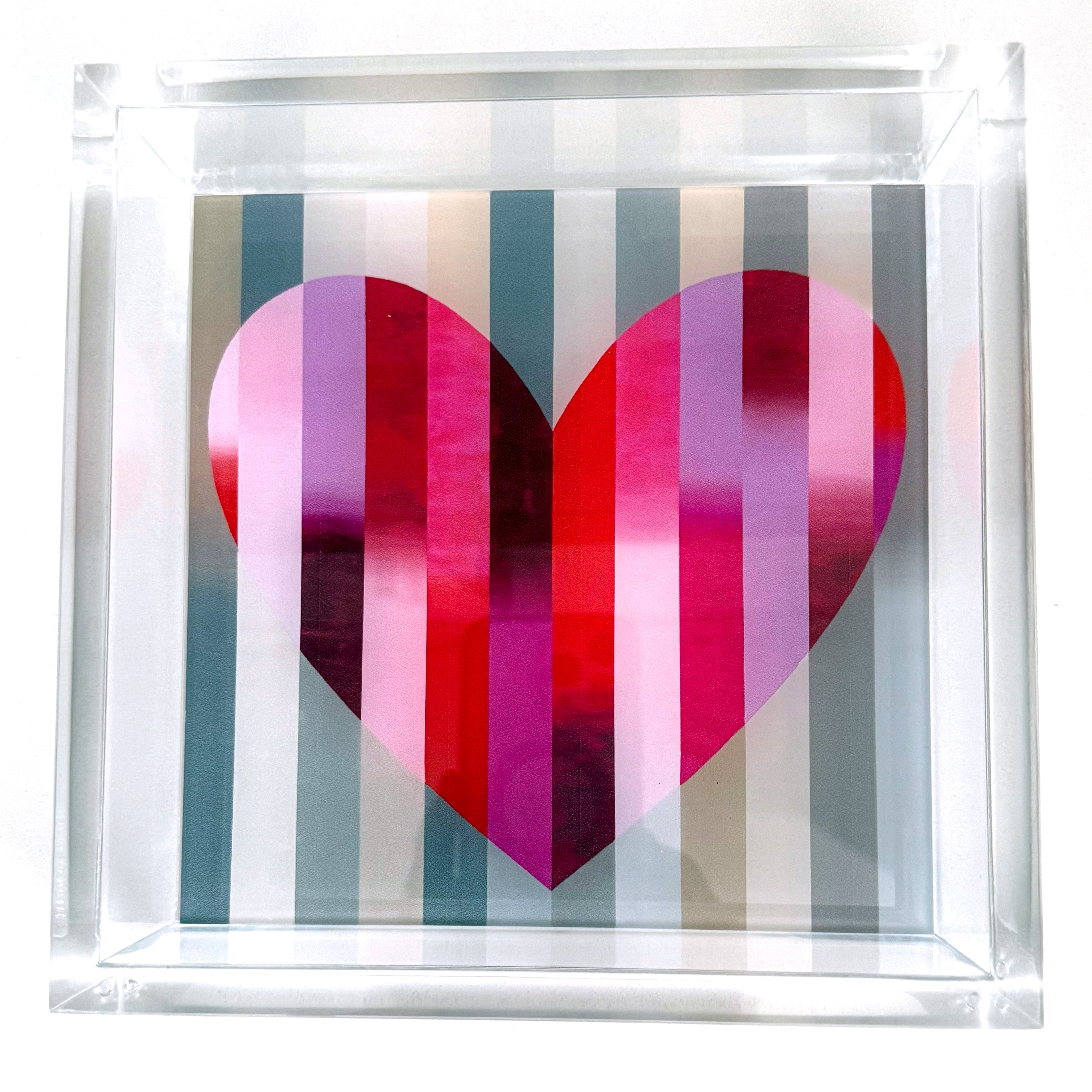 16"X16" Acrylic tray with one insert of your choice included